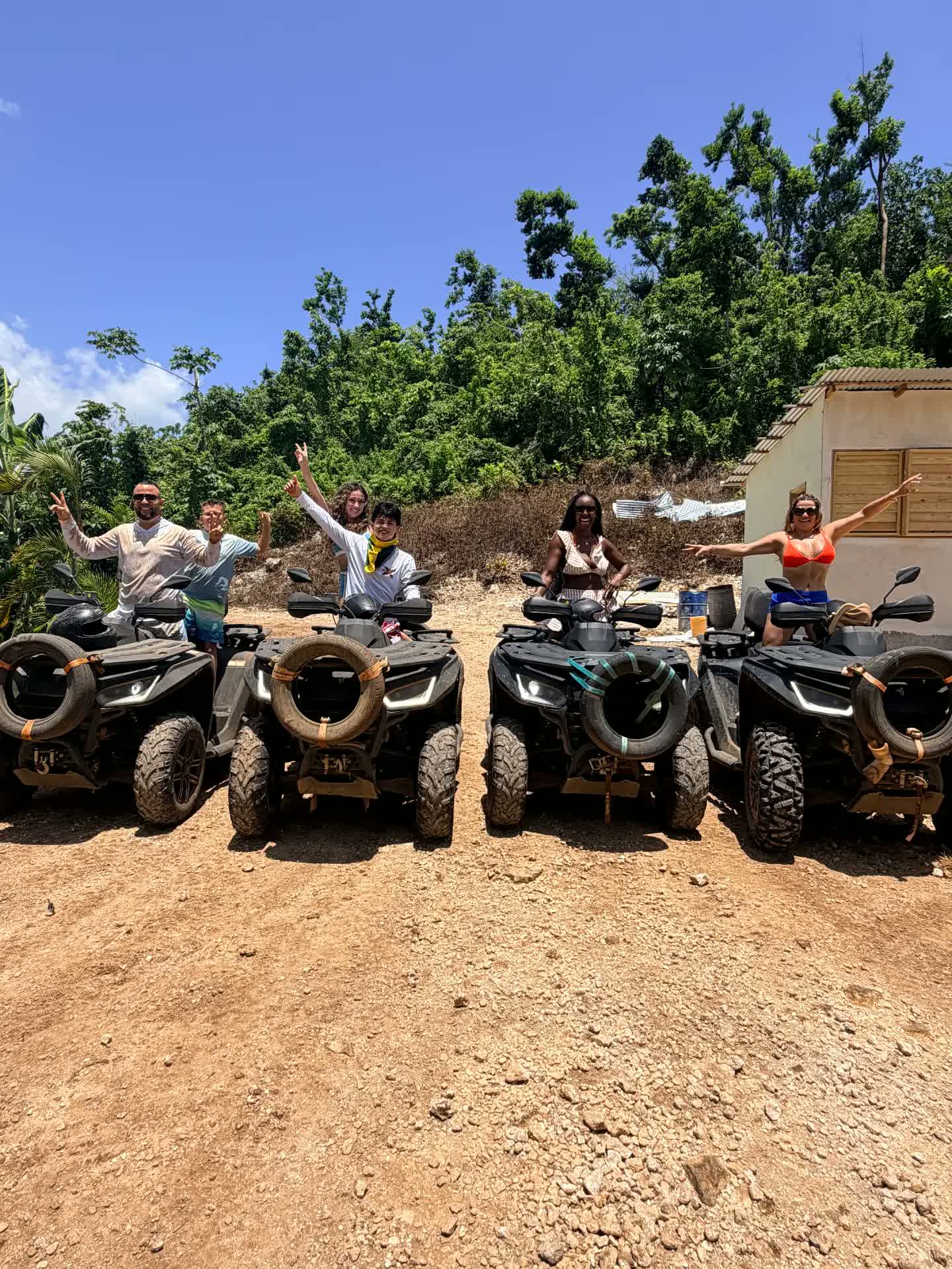 ATV crew posing before the ride